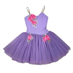Tutu Gallery Lavender Floral Baller Tutu Dance Leotard Halloween Recital Costume